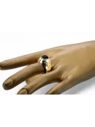 Кольцо Сапфир 14-кв Желтое золото Винтаж vrc078y